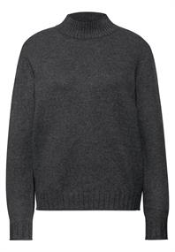 Basic Turtleneck Pullover gravel grey mel.