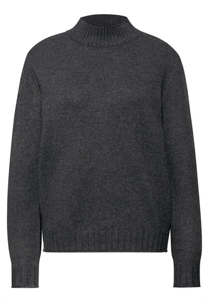 Basic Turtleneck Pullover gravel grey mel.