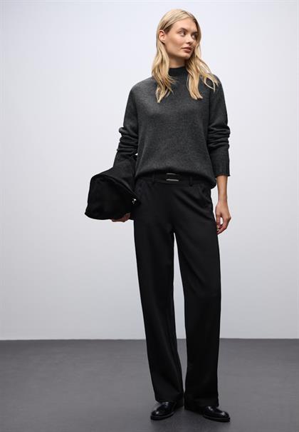 Basic Turtleneck Pullover gravel grey mel.