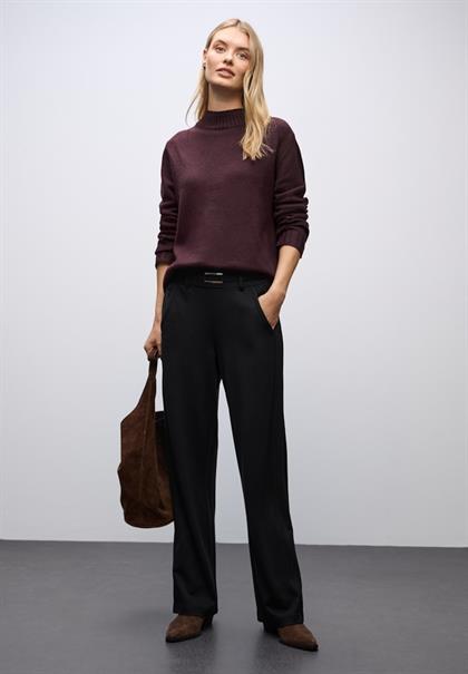 Basic Turtleneck Pullover jazz berry