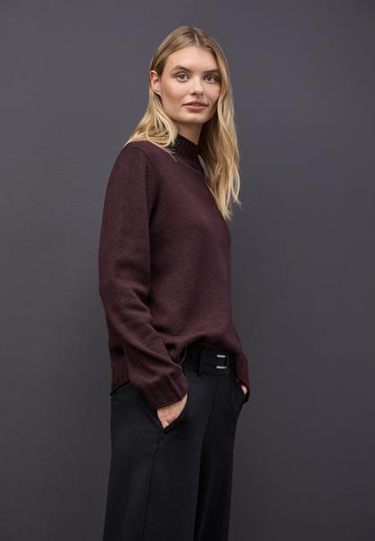 Basic Turtleneck Pullover jazz berry