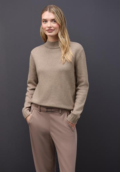 Basic Turtleneck Pullover mocha glow mel.