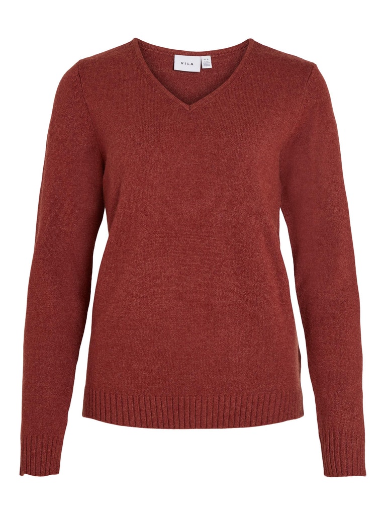 Vila Damen Pullover 14042769 Fired Brick - jacken für