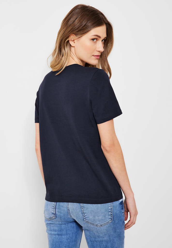 limelight kaufen T-Shirt online bequem Cecil Basicshirt mit bei Frontprint yellow Damen