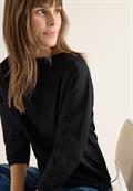 Batwing Shirt mit Tape black
