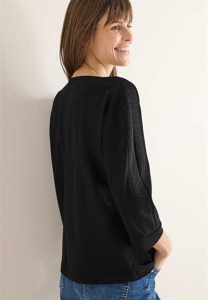 Batwing Shirt mit Tape black