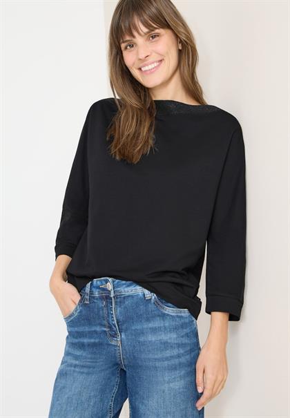 Batwing Shirt mit Tape black