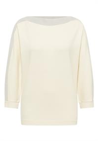 Batwing Shirt mit Tape creamy white
