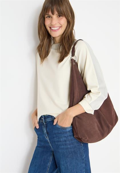 Batwing Shirt mit Tape creamy white