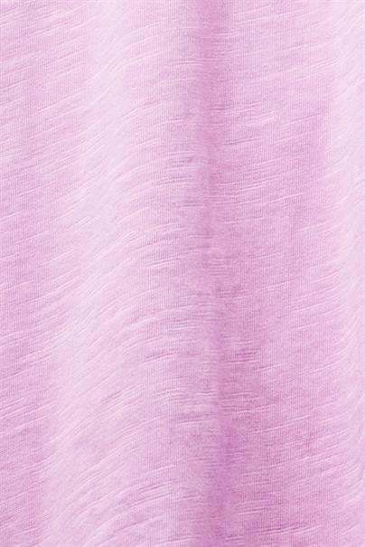 Baumwoll-T-Shirt mit V-Ausschnitt lilac