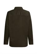 Baumwollbluse mit Brusttasche dark olive
