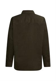 Baumwollbluse mit Brusttasche dark olive