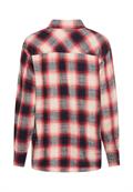 Baumwollbluse mit Brusttasche flame check