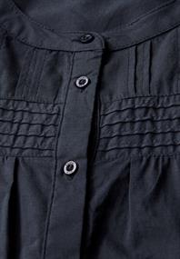 Baumwollbluse mit Details deepwater blue
