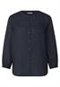 Baumwollbluse mit Details deepwater blue