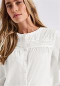 Baumwollbluse mit Details off white