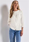 Baumwollbluse mit Details off white
