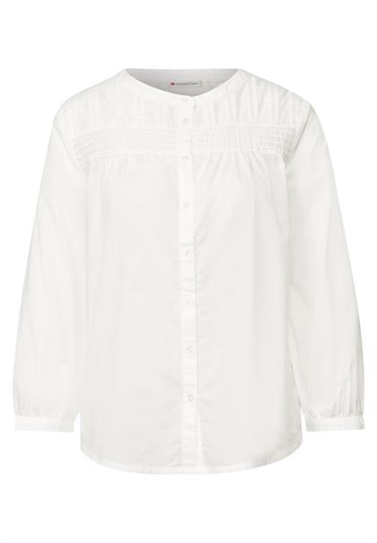 Baumwollbluse mit Details off white