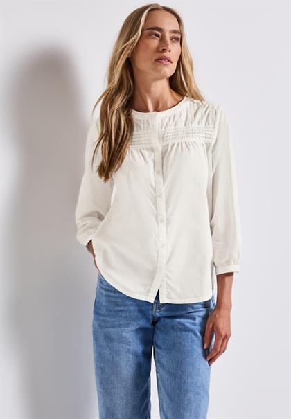 Baumwollbluse mit Details off white