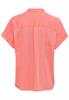 Baumwollbluse mit Stehkragen coral