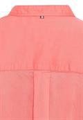 Baumwollbluse mit Stehkragen coral