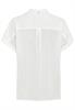 Baumwollbluse mit Stehkragen milk white