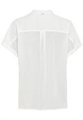Baumwollbluse mit Stehkragen milk white