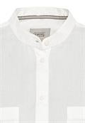 Baumwollbluse mit Stehkragen milk white