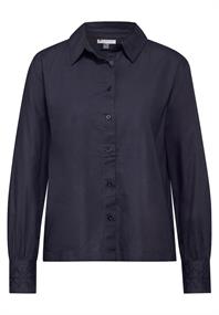 Baumwollbluse night sky blue