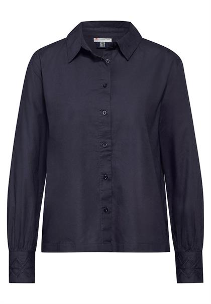Baumwollbluse night sky blue