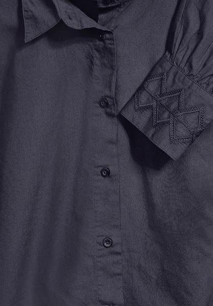 Baumwollbluse night sky blue
