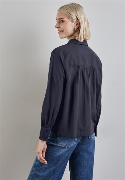 Baumwollbluse night sky blue