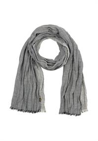 Baumwollschal mit gewebter Struktur und hohem Tragekomfort dark navy