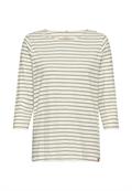 Baumwollshirt mit 3/4 Arm light khaki stripes