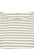 Baumwollshirt mit 3/4 Arm light khaki stripes