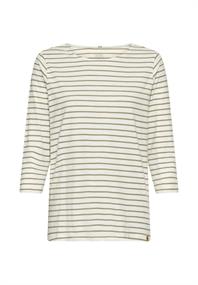 Baumwollshirt mit 3/4 Arm light khaki stripes