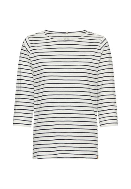Baumwollshirt mit 3/4 Arm night blue stripes