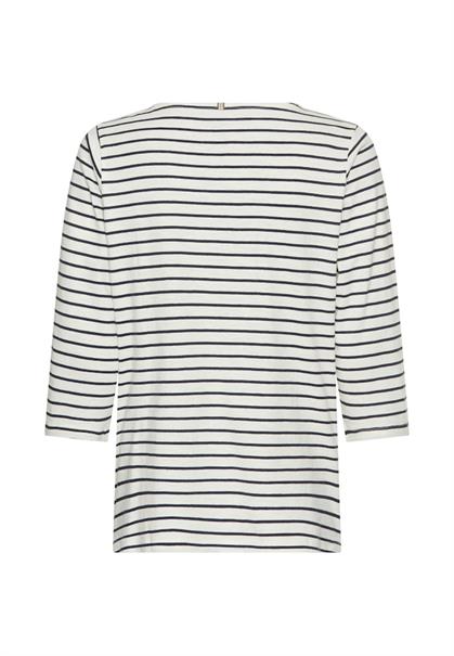 Baumwollshirt mit 3/4 Arm night blue stripes