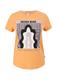 Baumwollshirt mit Frontprint orange