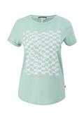 Baumwollshirt mit Frontprint türkis2
