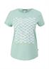 Baumwollshirt mit Frontprint türkis2