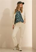 Bedruckte Baumwollbluse slate khaki