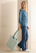Bedruckte Baumwollbluse universal blue