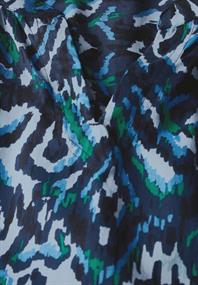 Bedruckte Baumwollbluse universal blue