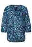 Bedruckte Baumwollbluse universal blue