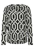 Bedruckte Bluse black