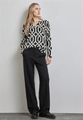 Bedruckte Bluse black