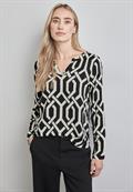Bedruckte Bluse black