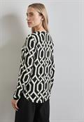 Bedruckte Bluse black