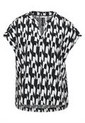 Bedruckte Bluse black